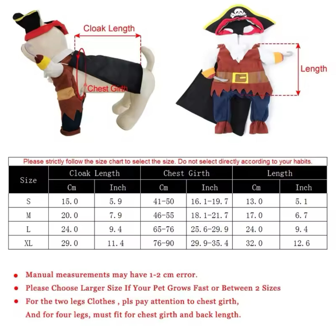 Pirate Dog Costume – Spooky Adventure Outfit for Dogs - Shopthatapp.ca