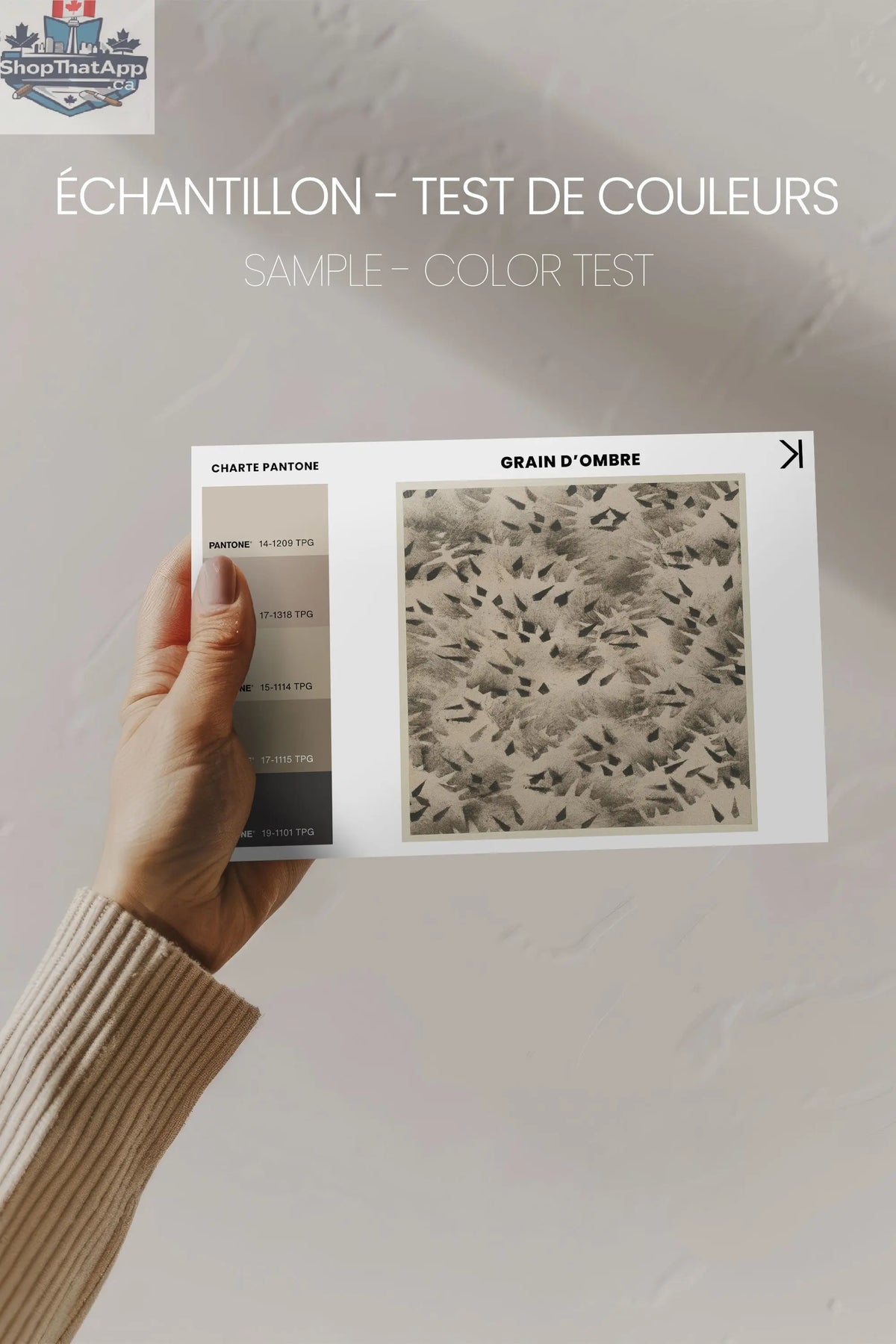 GRAIN D'OMBRE Toile Étirée - Oeuvre Exceptionnelle sur Toile - Shopthatapp.ca
