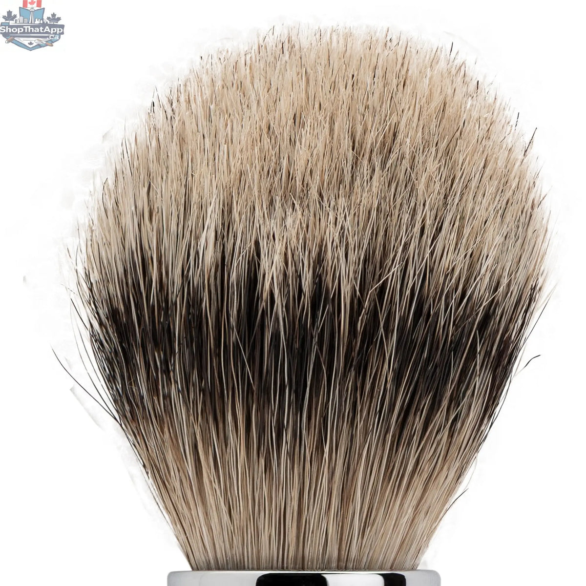 Merkur Badger Hair Shaving Brush - Silver Tip, Bright Chrome MK-1701001 - Shopthatapp.ca