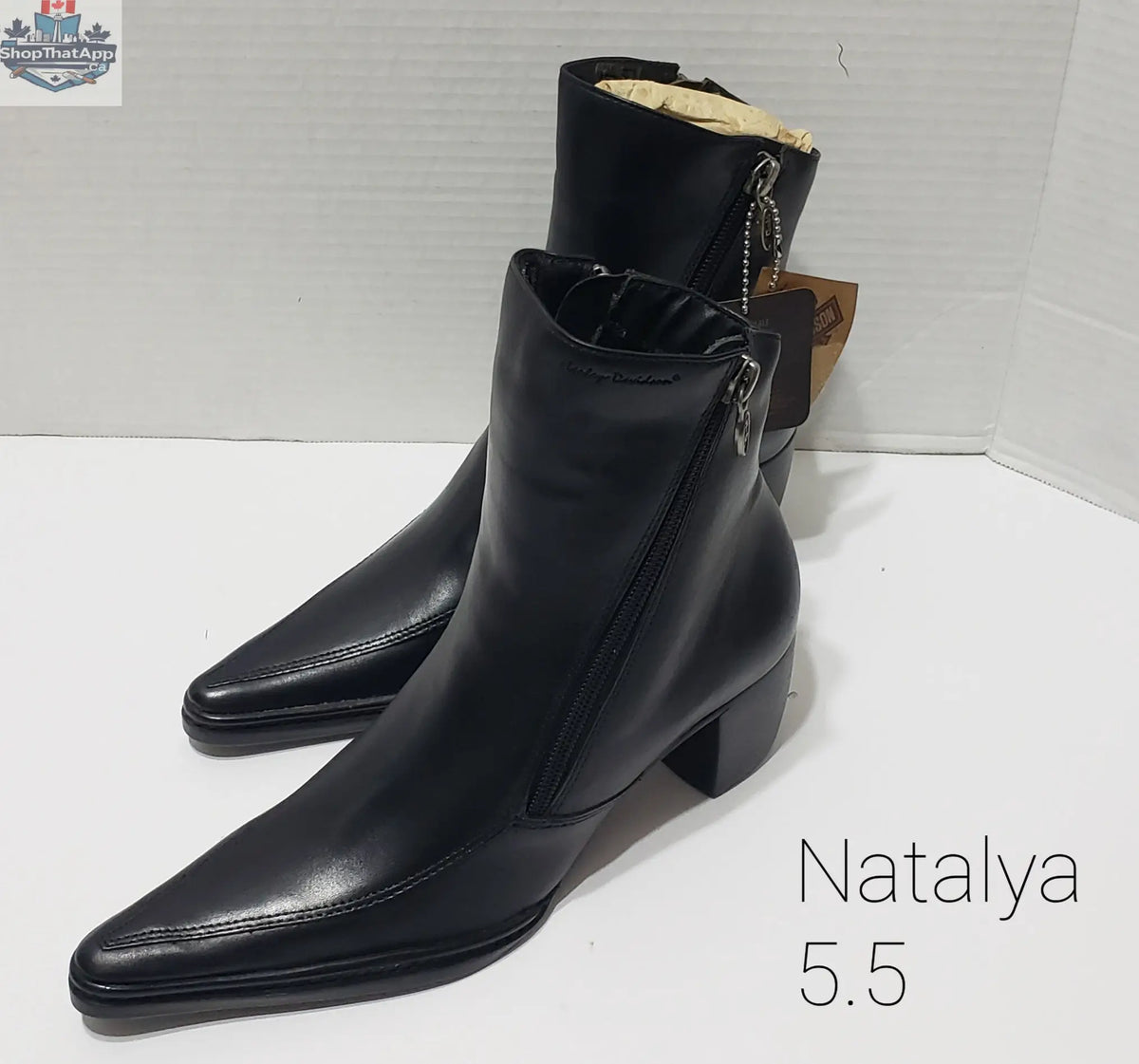 Harley-Davidson Women's Natalya boots in size 5.5, stylish black leather footwear with rugged design by Heinrichs Co.