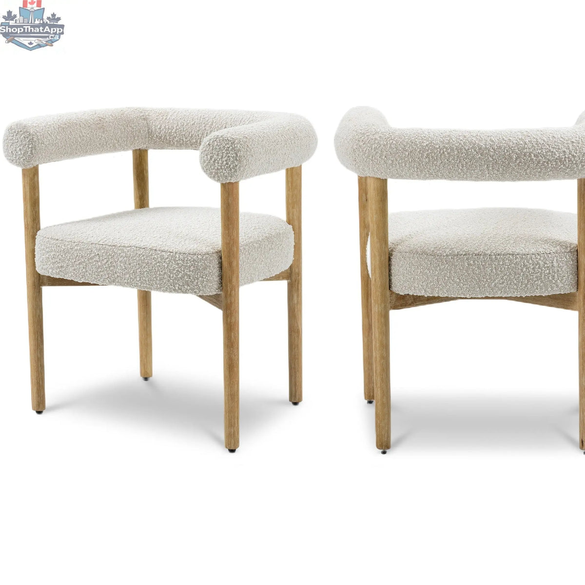 Hygge Design House Oslo Cream Dining Chair with plush cream upholstery and elegant modern design for dining room decor.