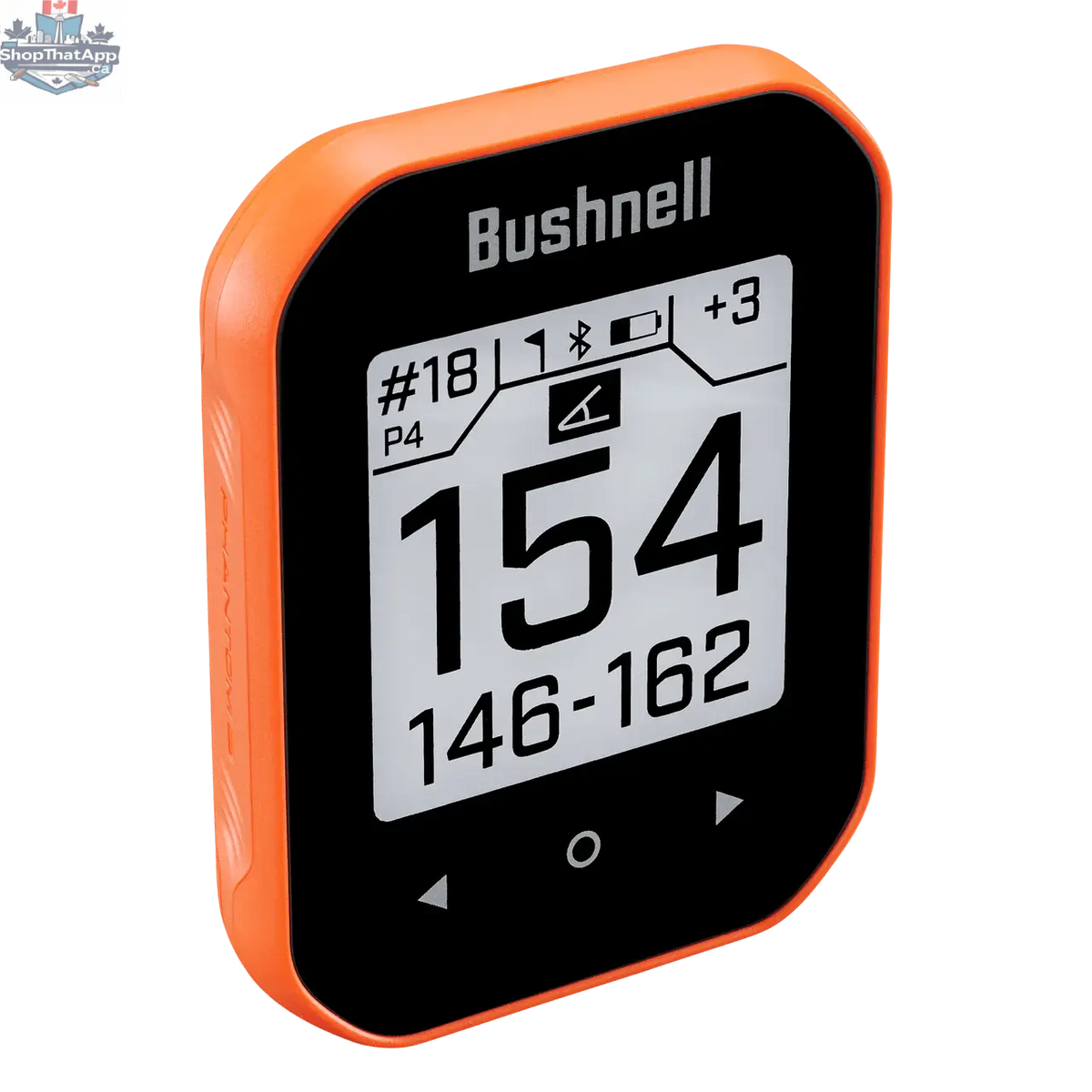 Phantom 3 Slope GPS golf watch by The Golfather Ltd. showing a digital display with course layout and distance readings.
