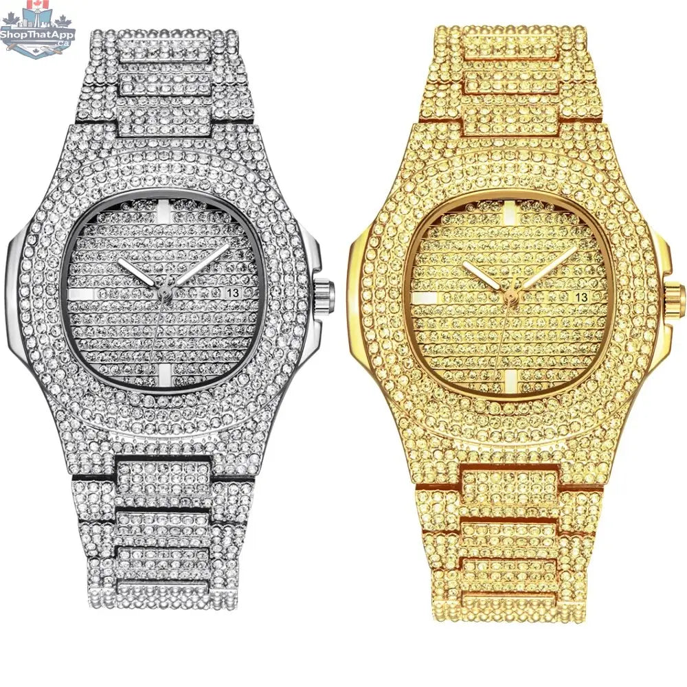 Elegant Gold Tennis Bracelet and Watch Set for Timeless Style - Shopthatapp.ca