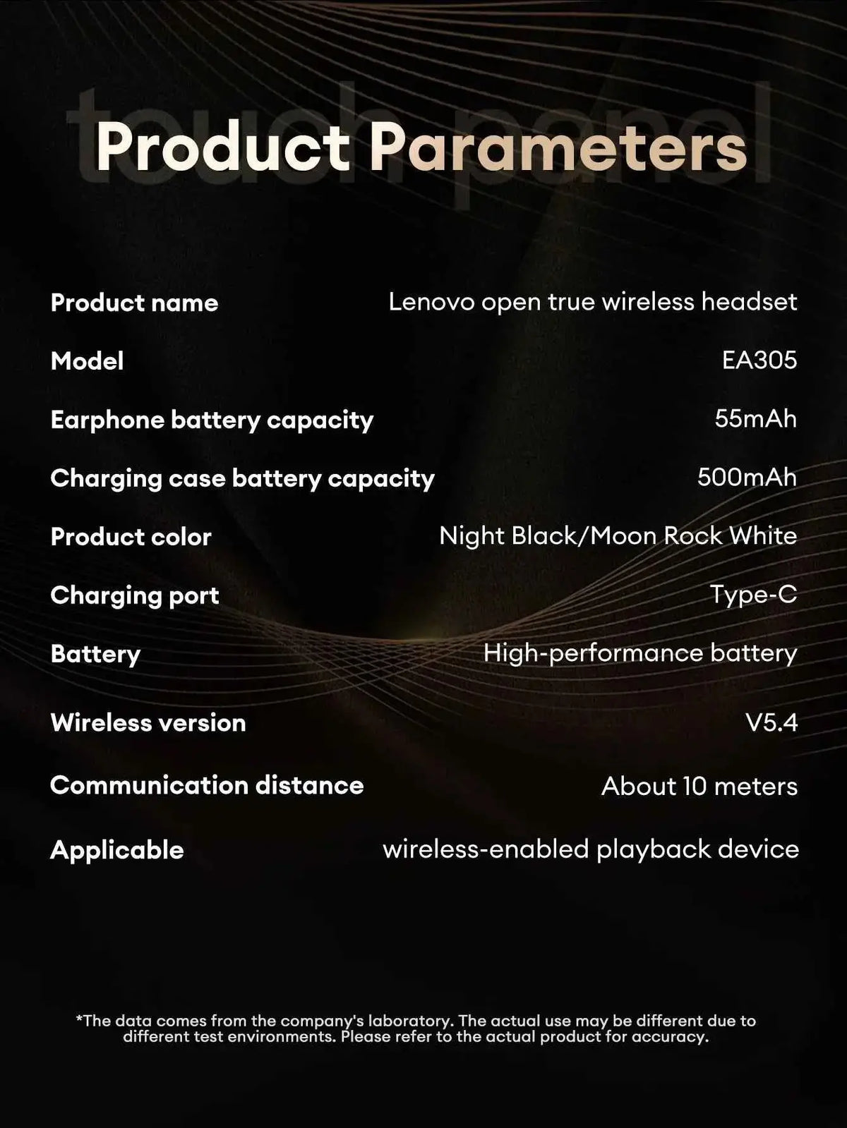 Lenovo EA305 wireless waterproof Bluetooth earphones by 777tech with in-ear design, ideal for sports and gaming, V5.4 connectivity.