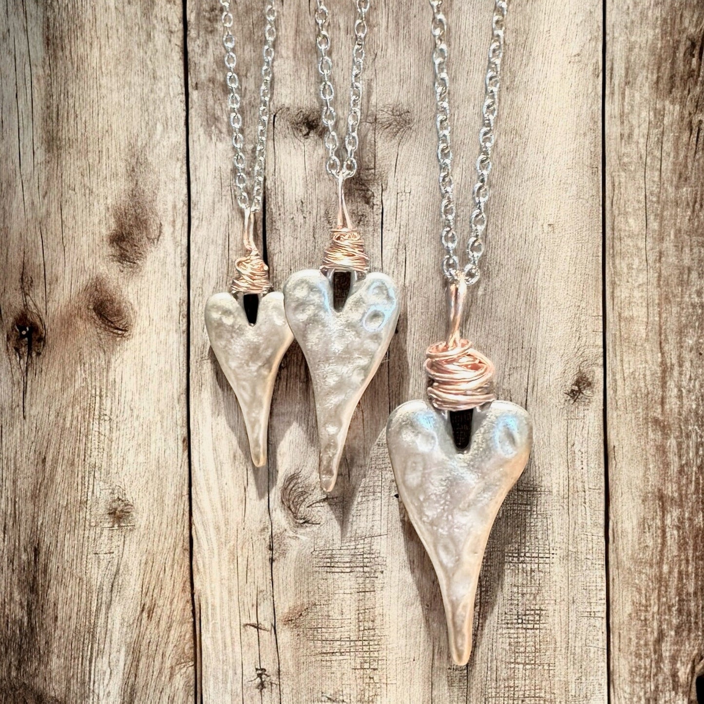 Wire Wrapped Heart Necklace - Shopthatapp.ca