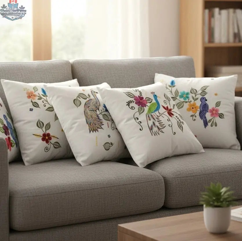 Embroidered Pillows Cushion Cover(#10) - Shopthatapp.ca