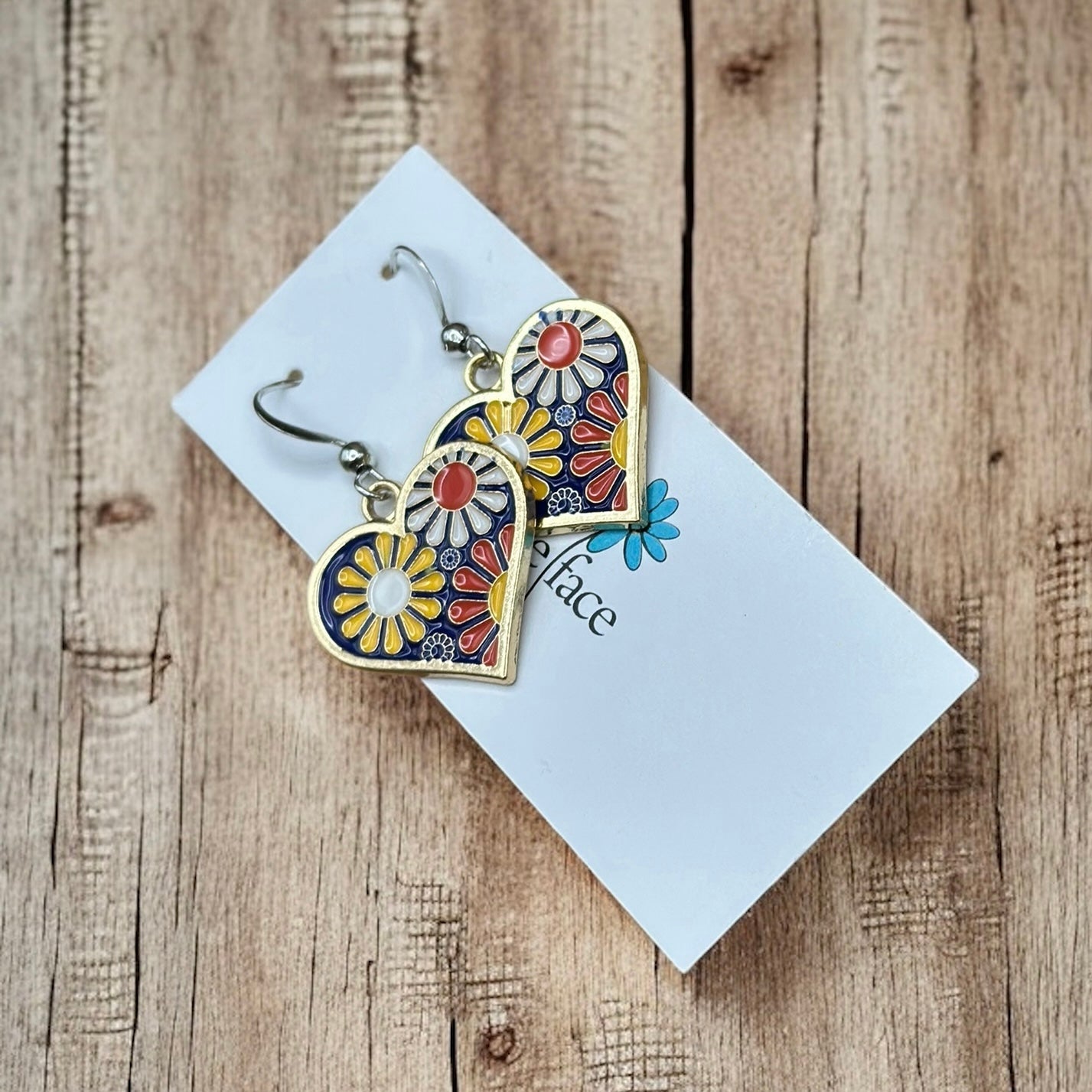Retro Flower Power Earrings – Colorful Enamel Dangles, Hypoallergenic & Lightweight - Shopthatapp.ca