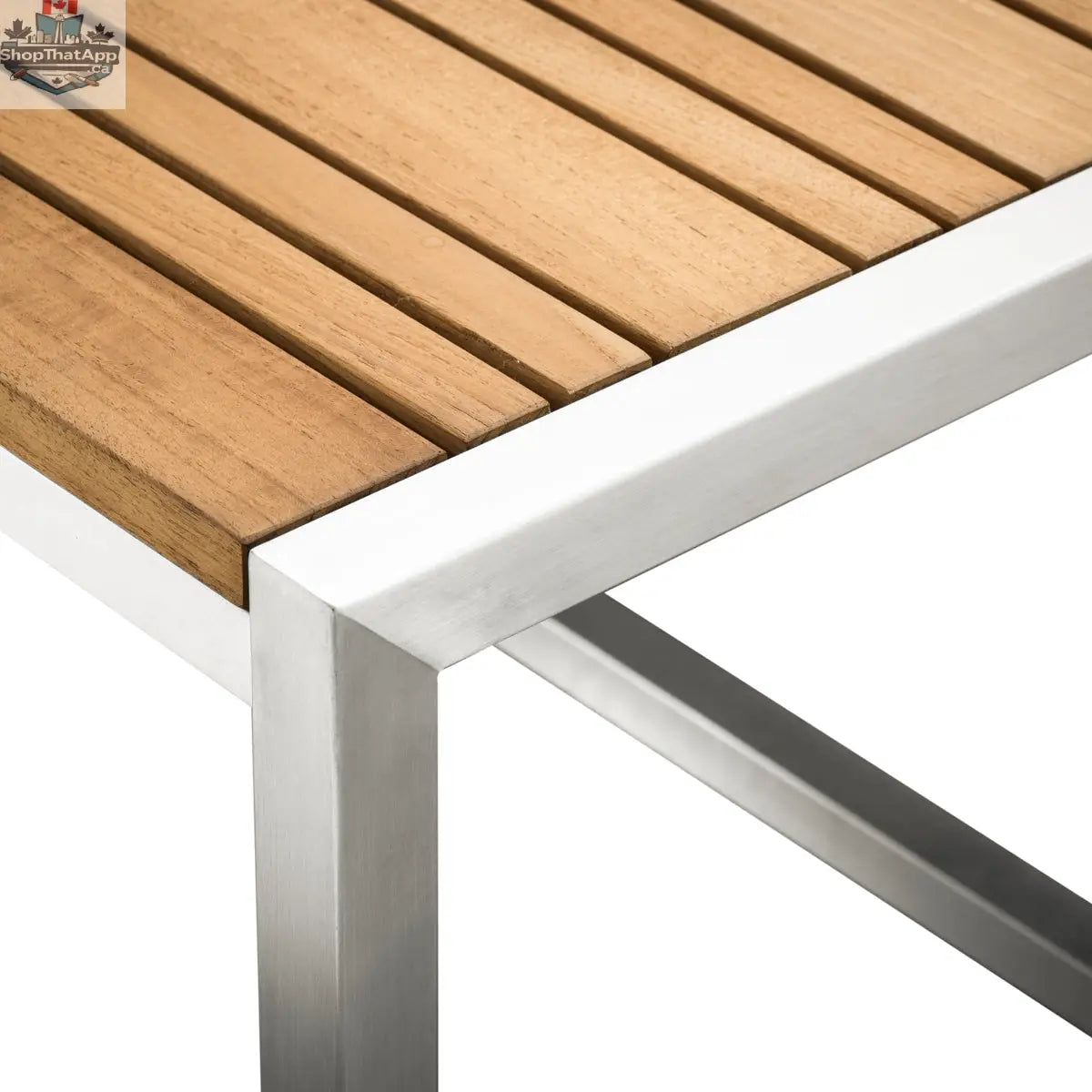 Acacia teak square end table by Enclover with smooth surface and sturdy legs, perfect for stylish living room or bedroom decor.