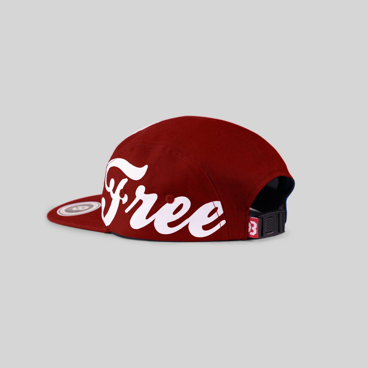 Freedom 83 Structured 5-Panel Cotton Hat – Maroon-Headwear-www.Shopthatapp.ca-Freedom 83