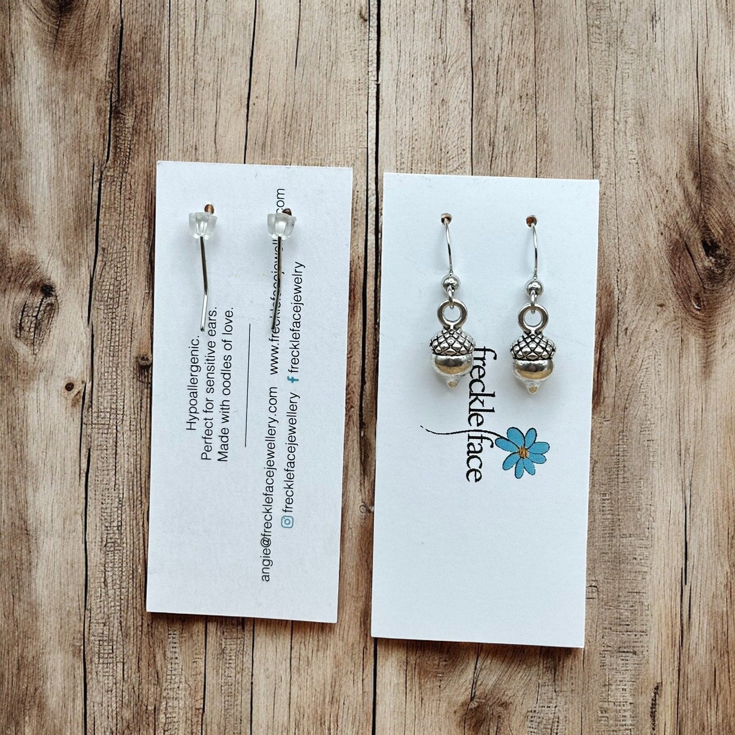Simple Acorn Earrings – Minimalist Autumn-Inspired Earrings in Mixed Metals - Shopthatapp.ca