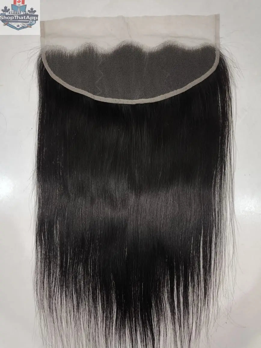 Indian virgin hair frontal from Prithvi Mart, showcasing natural hair extension with a seamless lace front and rich texture.
