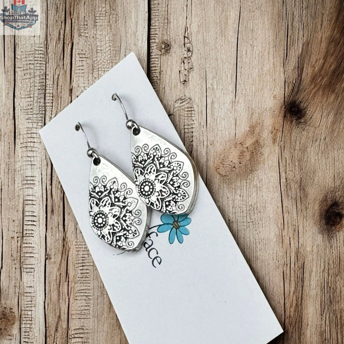 Mandala Hook Earrings - Shopthatapp.ca