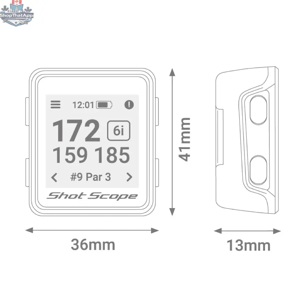 H4 Golf GPS with Shot Tracking - Handheld, Clip-On, Magnetic, 16 Tags - Shopthatapp.ca