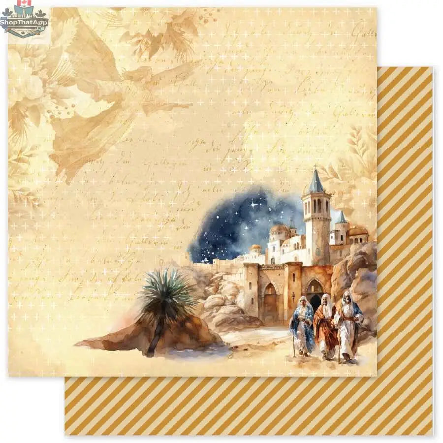 Ecstasy Crafts Joy to the World 12x12 paper and cardstock pack with festive holiday design, 12 sheets included.