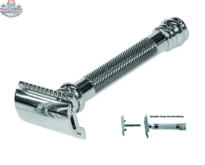 Merkur 38C Safety Razor: Classic Barber Pole Design for Effortless Shaving - Shopthatapp.ca