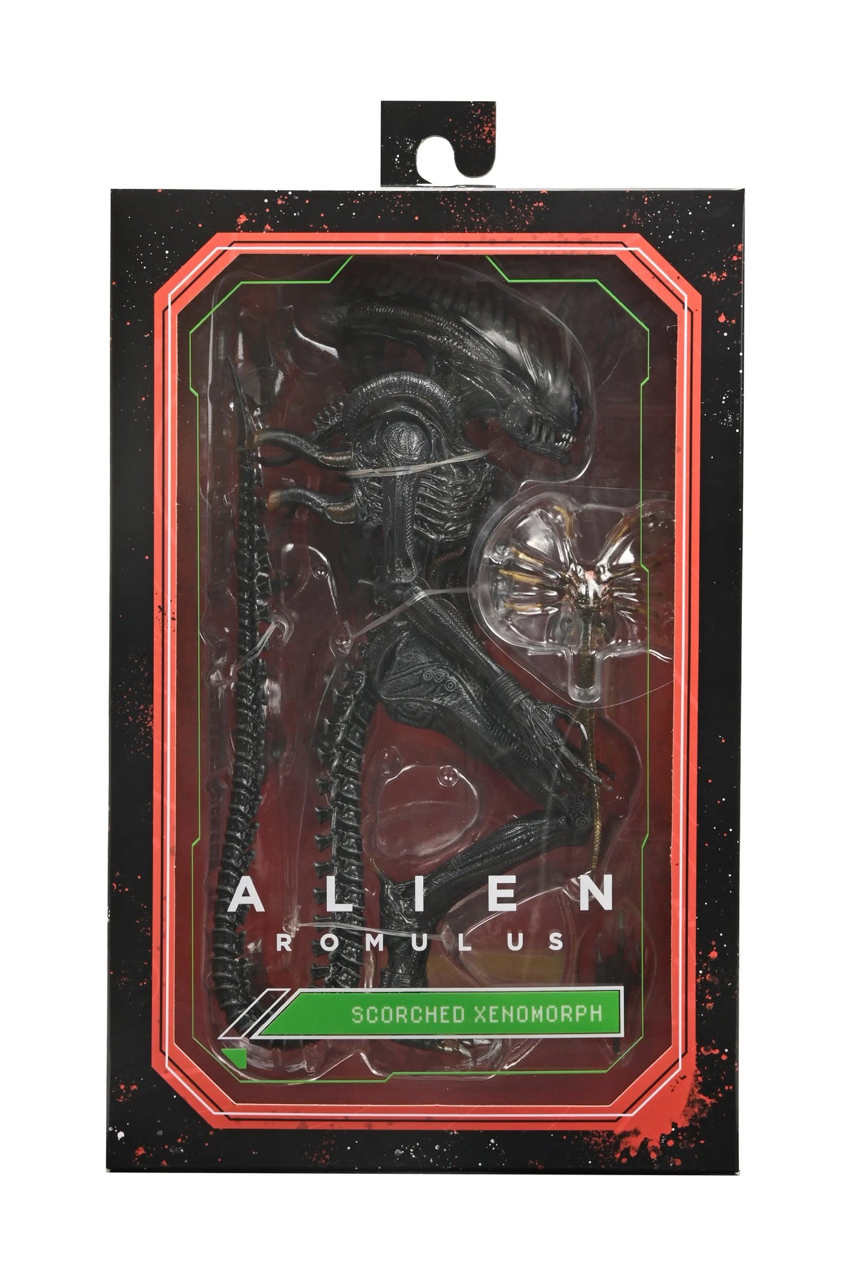 7-inch Alien Romulus Scorched Xenomorph action figure by Toy Snowman, detailed collectible toy in original packaging