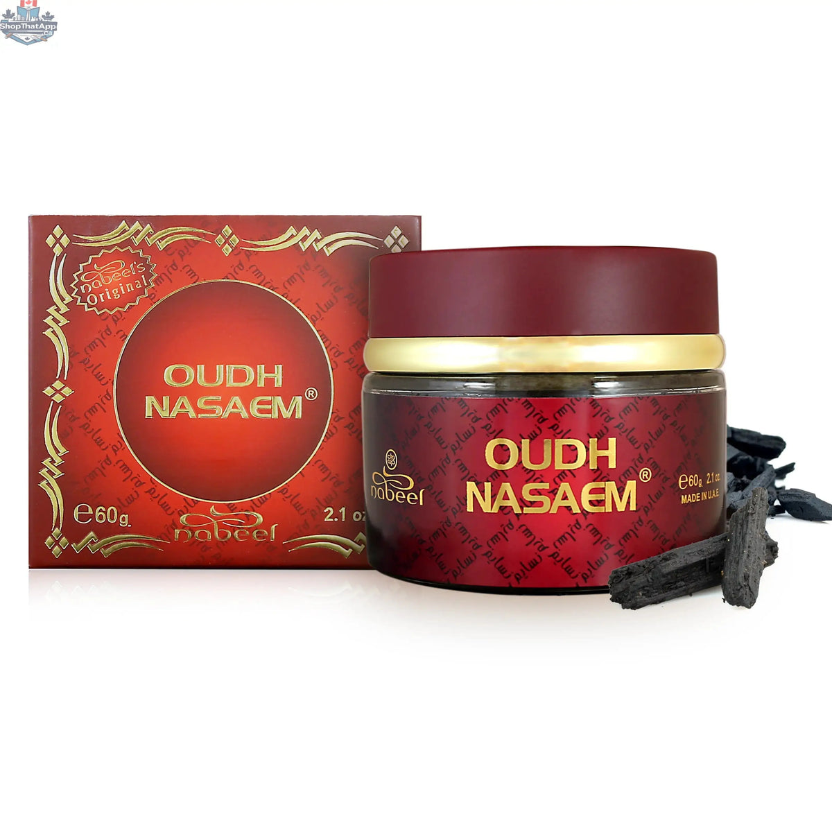 Nabeel Oud Wood Chips Nasaem 60g - Shopthatapp.ca