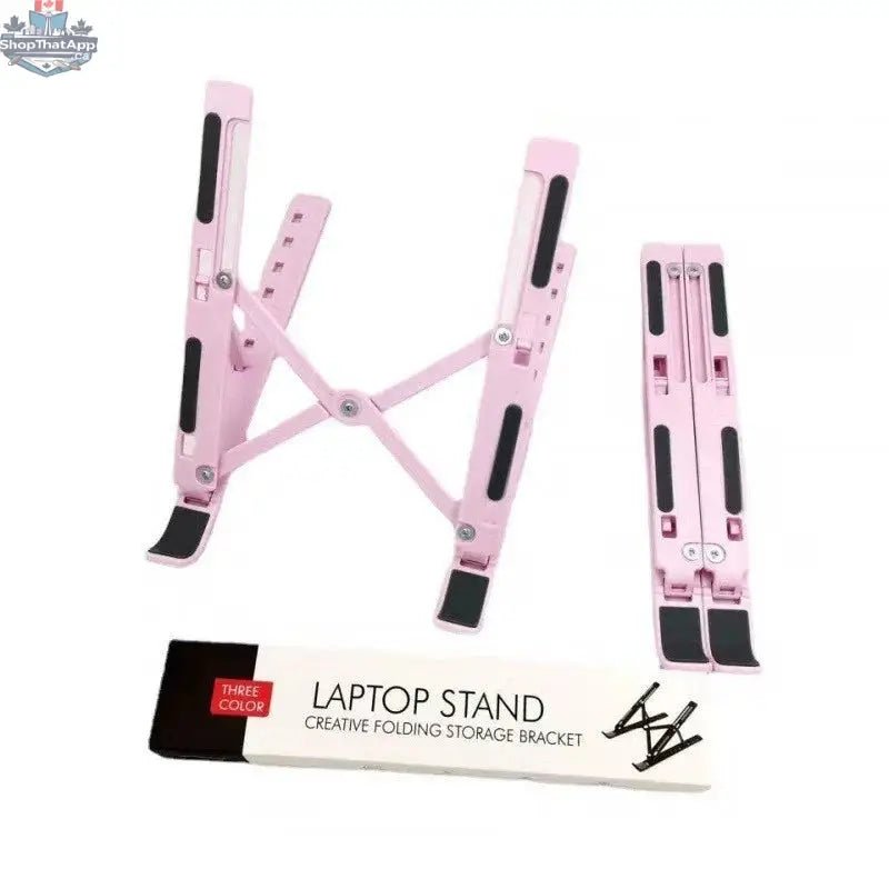 8 Gear Foldable Laptop plastic Stand Holder Portable Notebook Support Base Adjustable Riser Cooling Bracket Cooler Accessories - Shopthatapp.ca