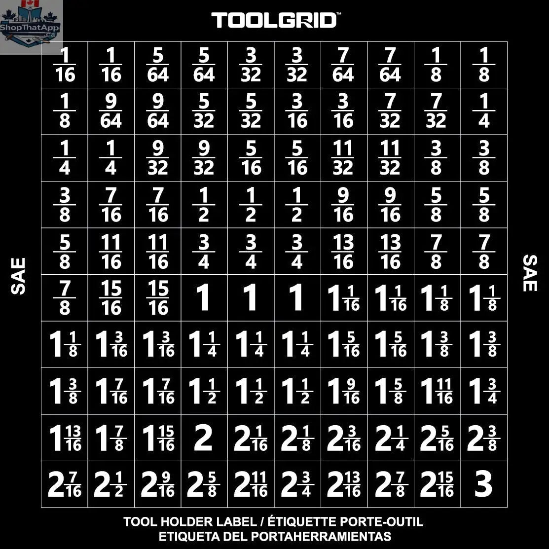 3-Row Magnetic Socket Holder with Toolgrid Identification Labels for Easy Tool Organization - Shopthatapp.ca