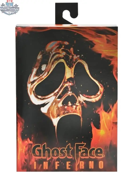 Ghost Face Inferno action figure by Toy Snowman, detailed collectible toy with fiery design, perfect for horror collectors.