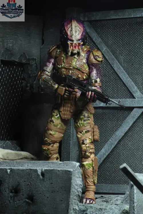 Toy Snowman Predator Ultimate Emissary action figure from The Predator collectible series, featuring detailed armor and weapon accessories.