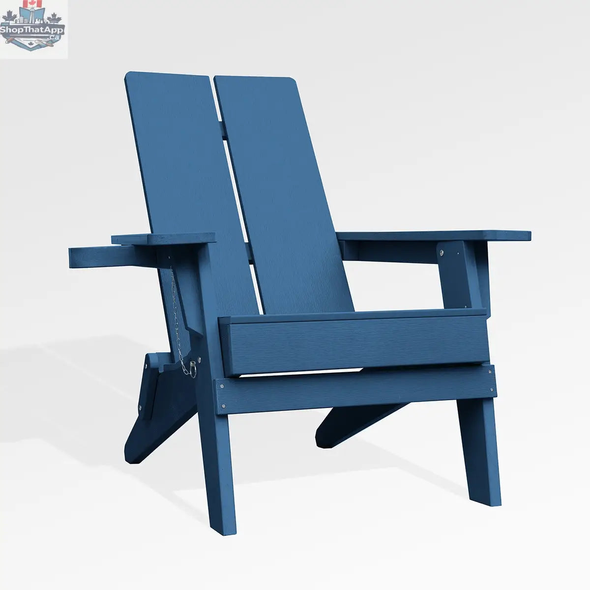 Enclover modern Adirondack folding chair with a stylish 2-panel design, showcasing its comfortable, portable outdoor seating.