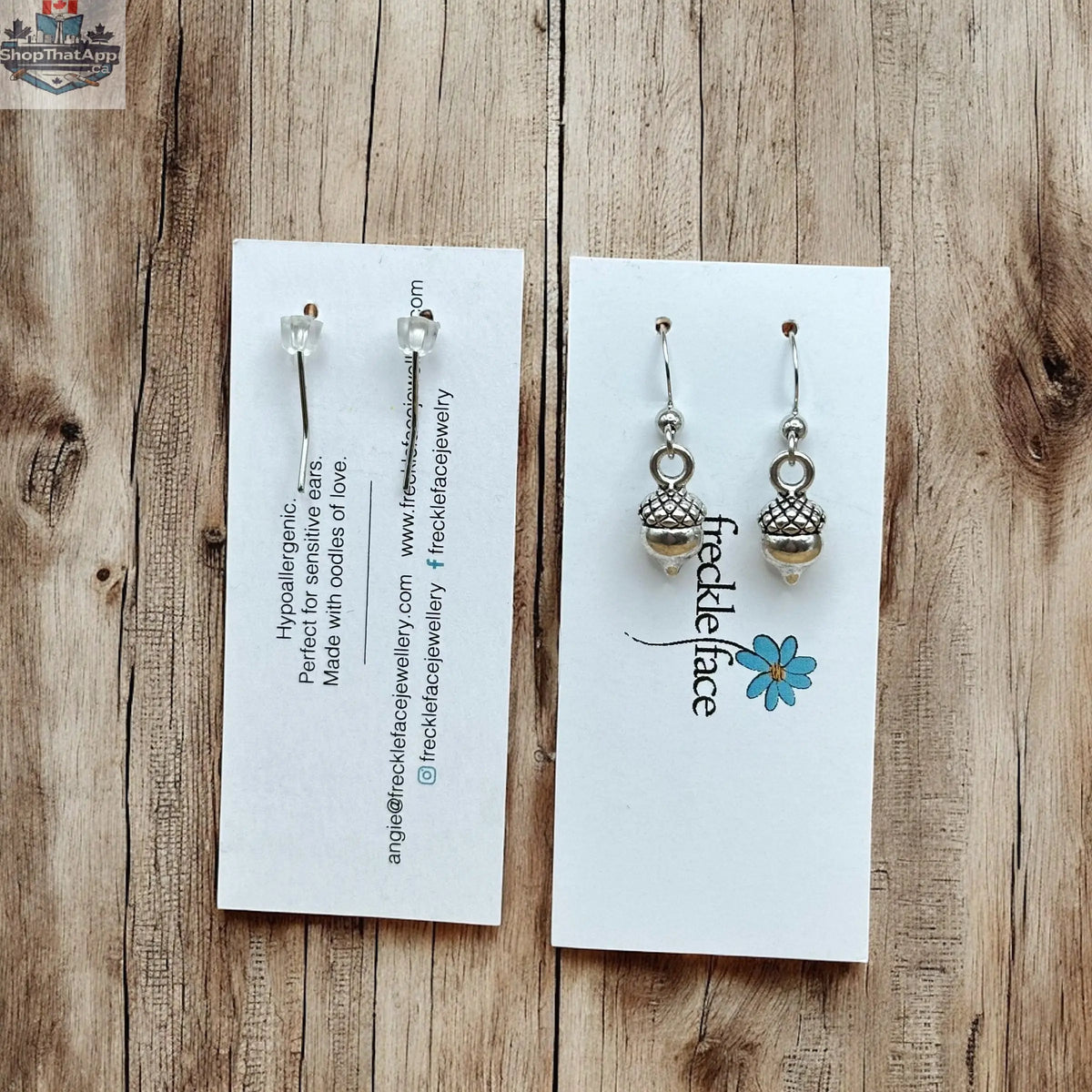 Simple Acorn Earrings – Minimalist Autumn-Inspired Earrings in Mixed Metals - Shopthatapp.ca
