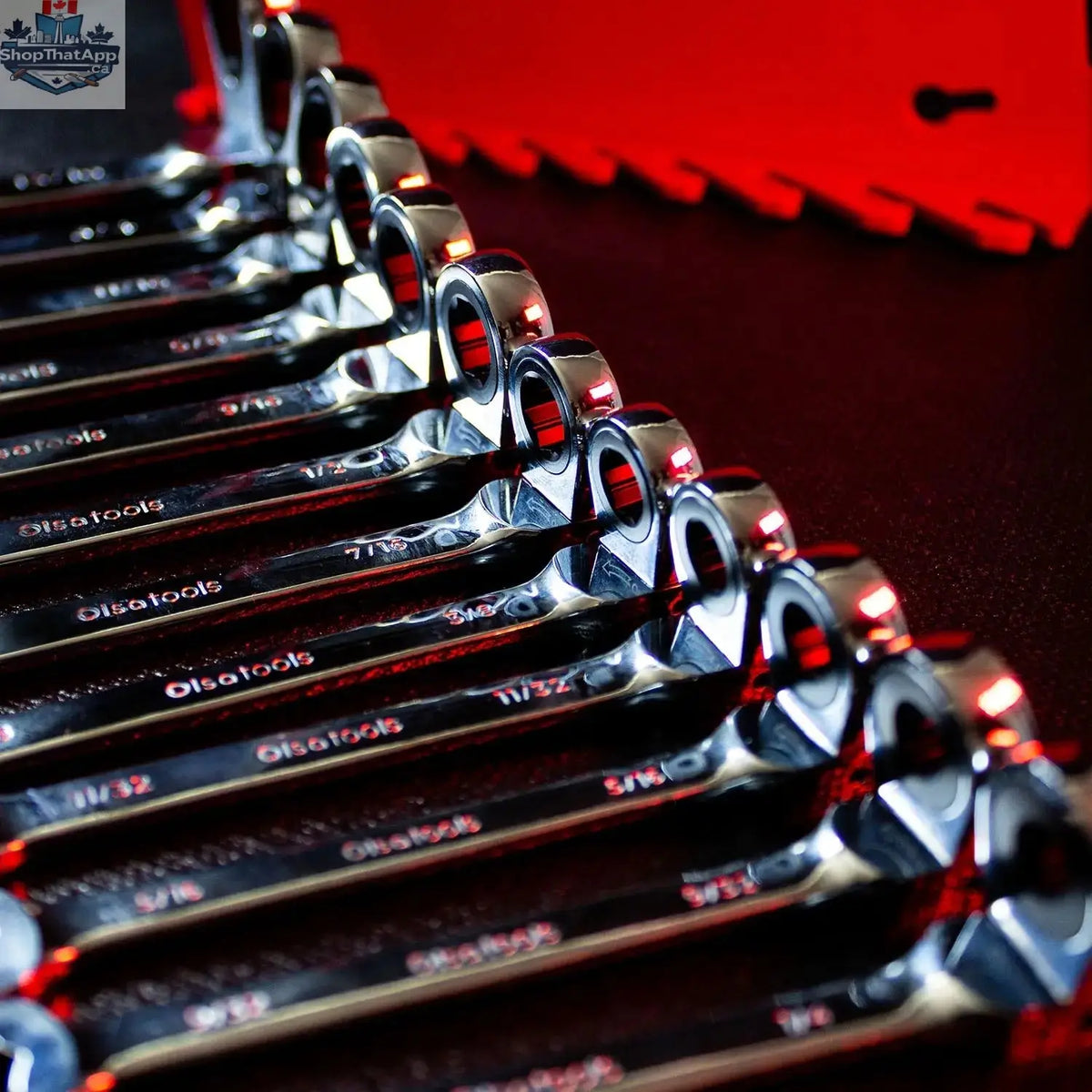 Ratcheting Wrench Set with Magnetic Wrench Organizer - Shopthatapp.ca