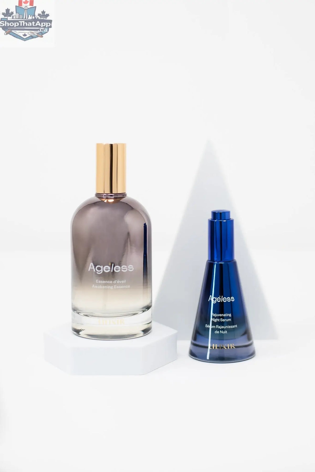 LILIXIR Awakening Ritual Night Renewal Protocol gift set with skincare products for nightly rejuvenation and skin renewal.