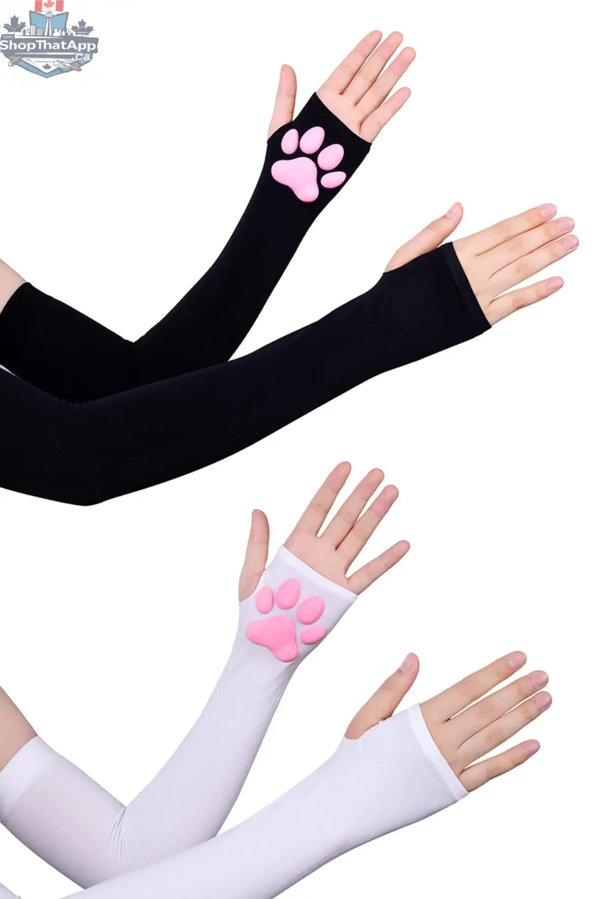 MRJCOS velvet cosplay gloves featuring 3D cat paw paddings and anime-inspired cat paw design on soft, stylish sleeves.
