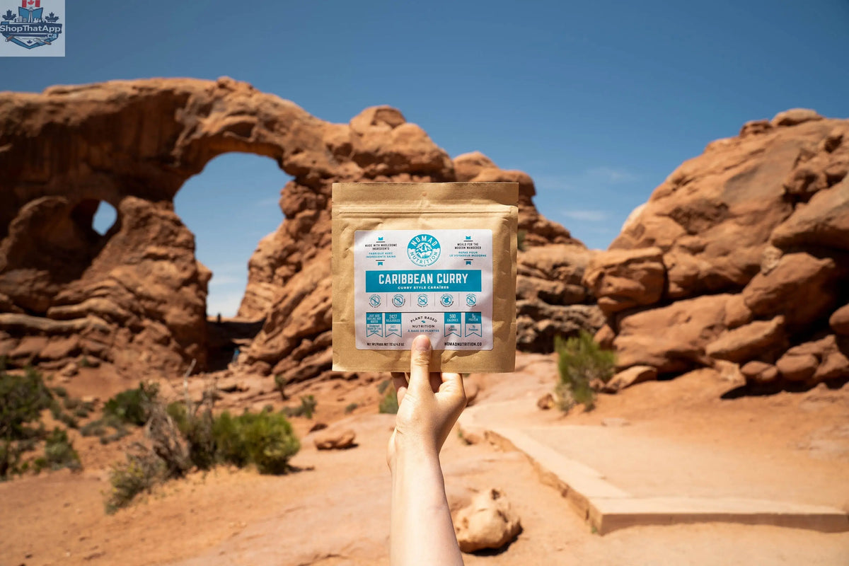 Nomad Nutrition Caribbean Curry Spice Mix in a jar, highlighting vibrant spices for authentic vegan, gluten-free Caribbean flavor.