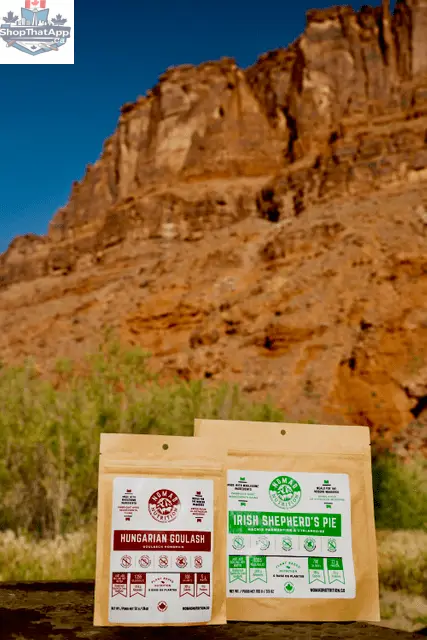 Dehydrated Hungarian Goulash from Nomad Nutrition, a 56g plant-based, gluten-free meal with hearty, flavorful ingredients.