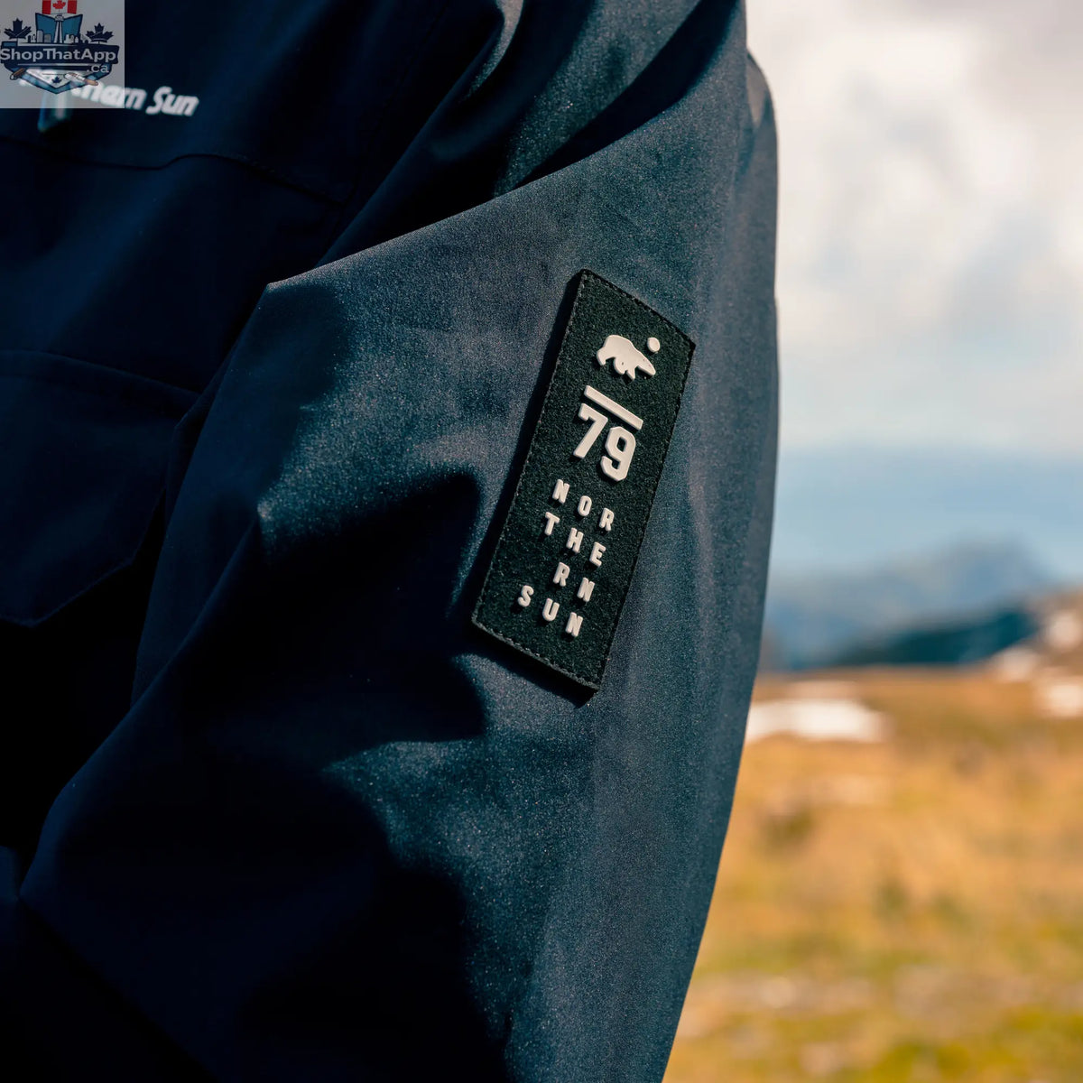 Northern Sun men's 3-in-1 waterproof winter parka with hood and multiple pockets, suitable for cold mountain weather.