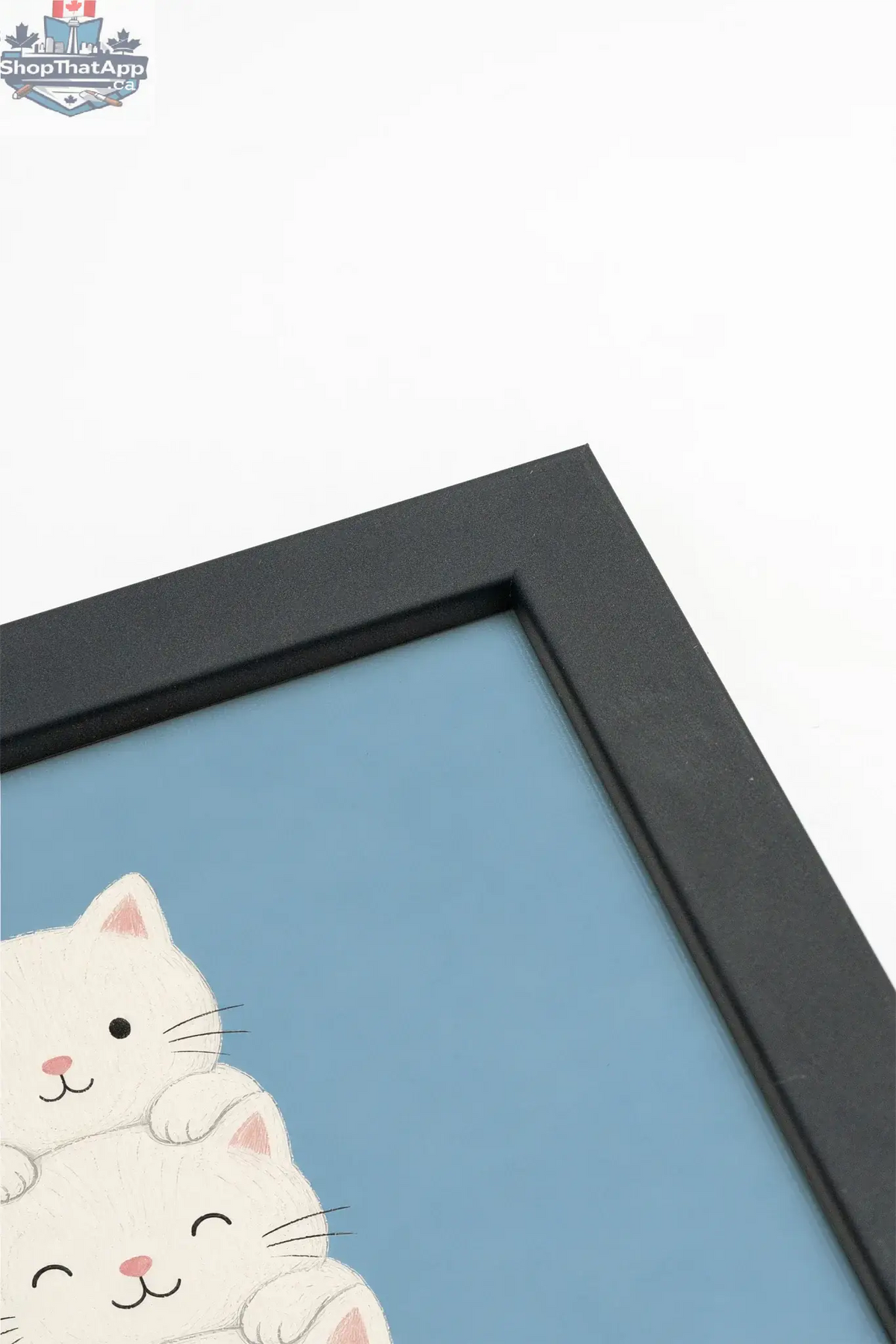 KITTY TOWER - Kitten Tower Artwork on Stretched Canvas, Framed in Black (Collective) - Shopthatapp.ca