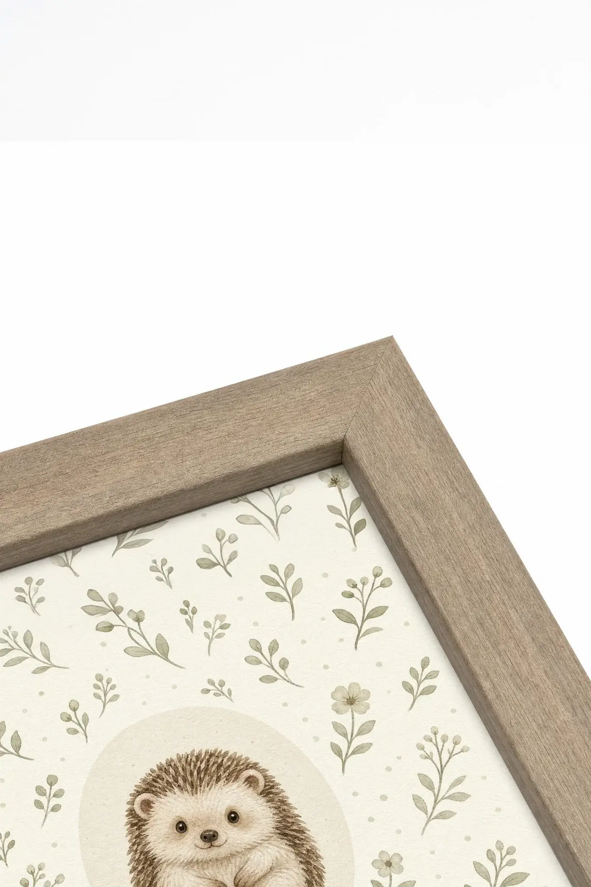 PETIT HÉRISSON - Toile Petit Hérisson Art sur toile rigide, encadré brun chêne (collective) - Shopthatapp.ca