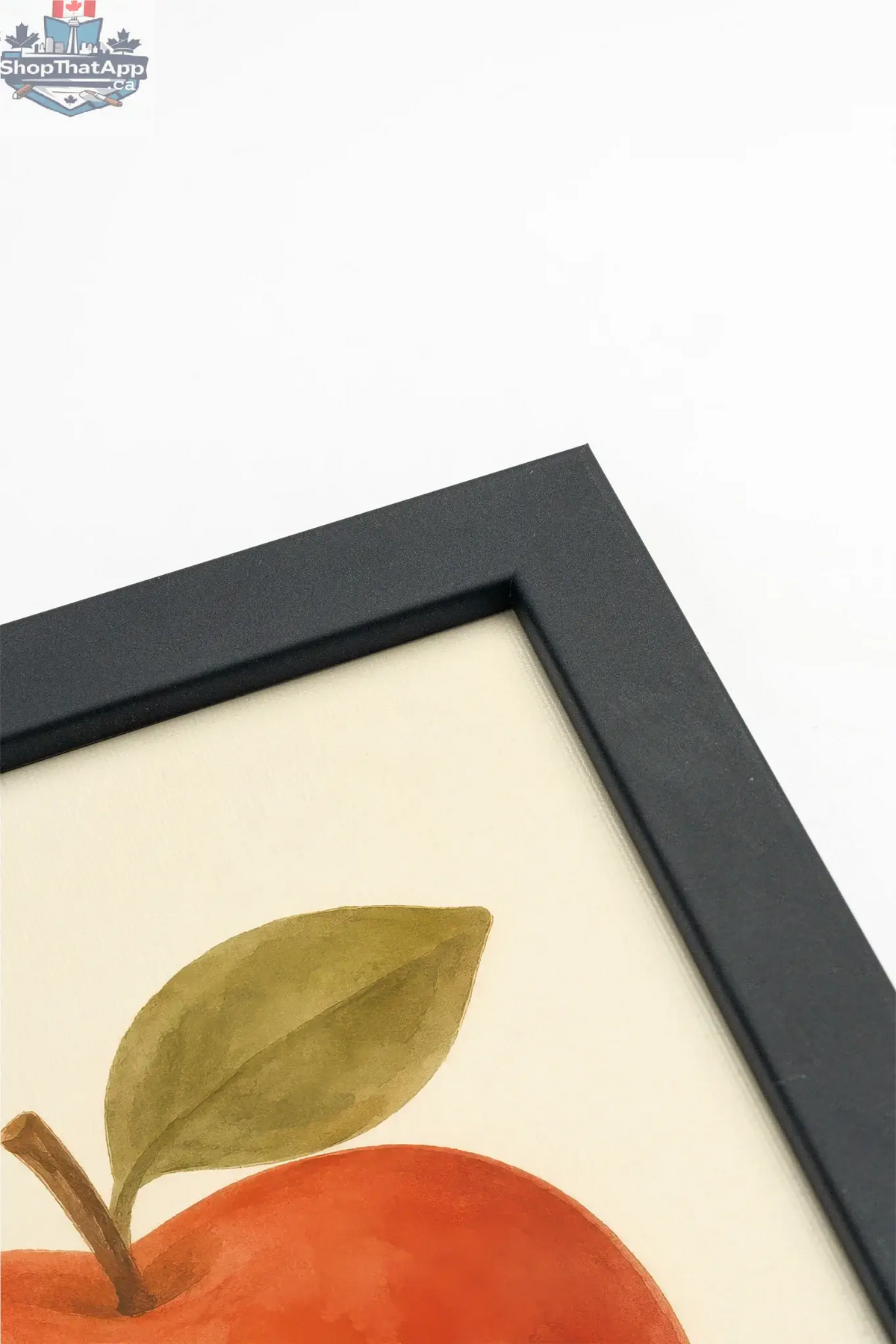 POMME ROUGE Artwork - Oeuvre sur toile rigide, encadré Noir (Collective) - Shopthatapp.ca