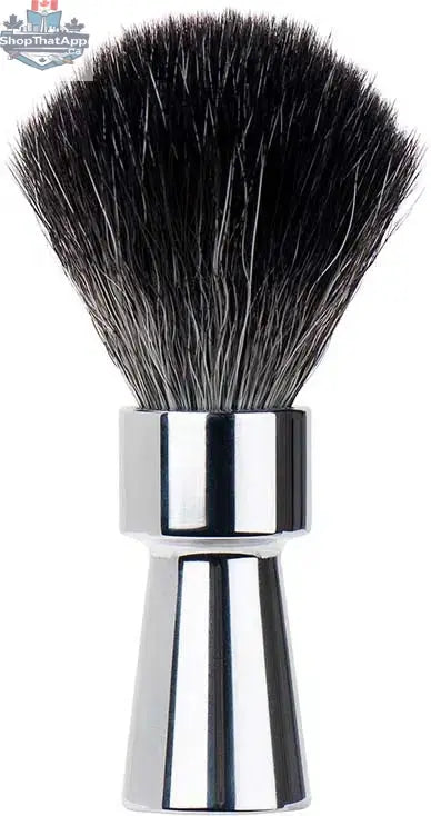 MERKUR Shaving Brush 1100 with Vegan Synthetic Hair in Bright Chrome - Shopthatapp.ca