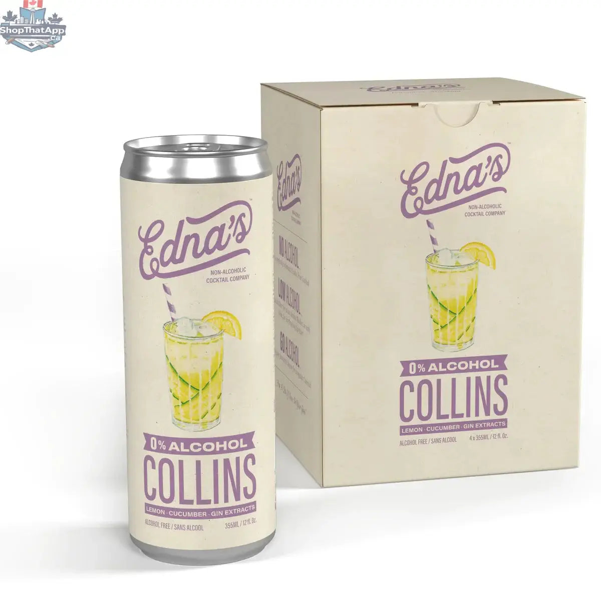 Edna’s Collins Cocktail - Refreshing Classic Drink Mix - Shopthatapp.ca