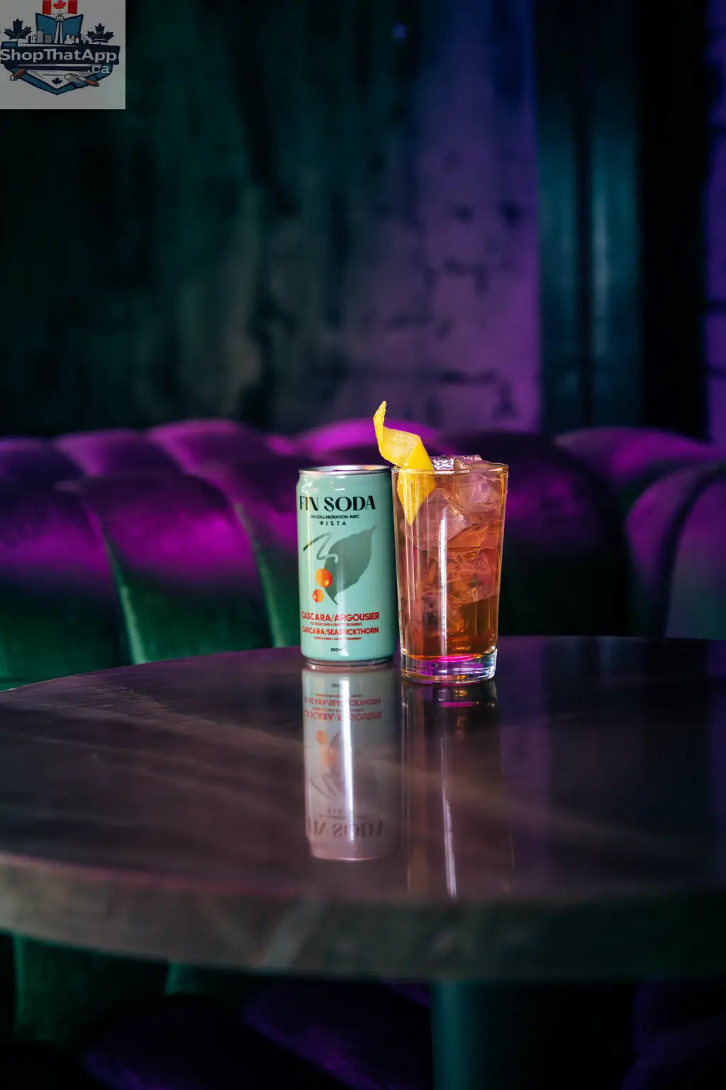 Fin Soda Cascara Seabuckthorn Strawberry - Refreshing Sparkling Drink - Shopthatapp.ca