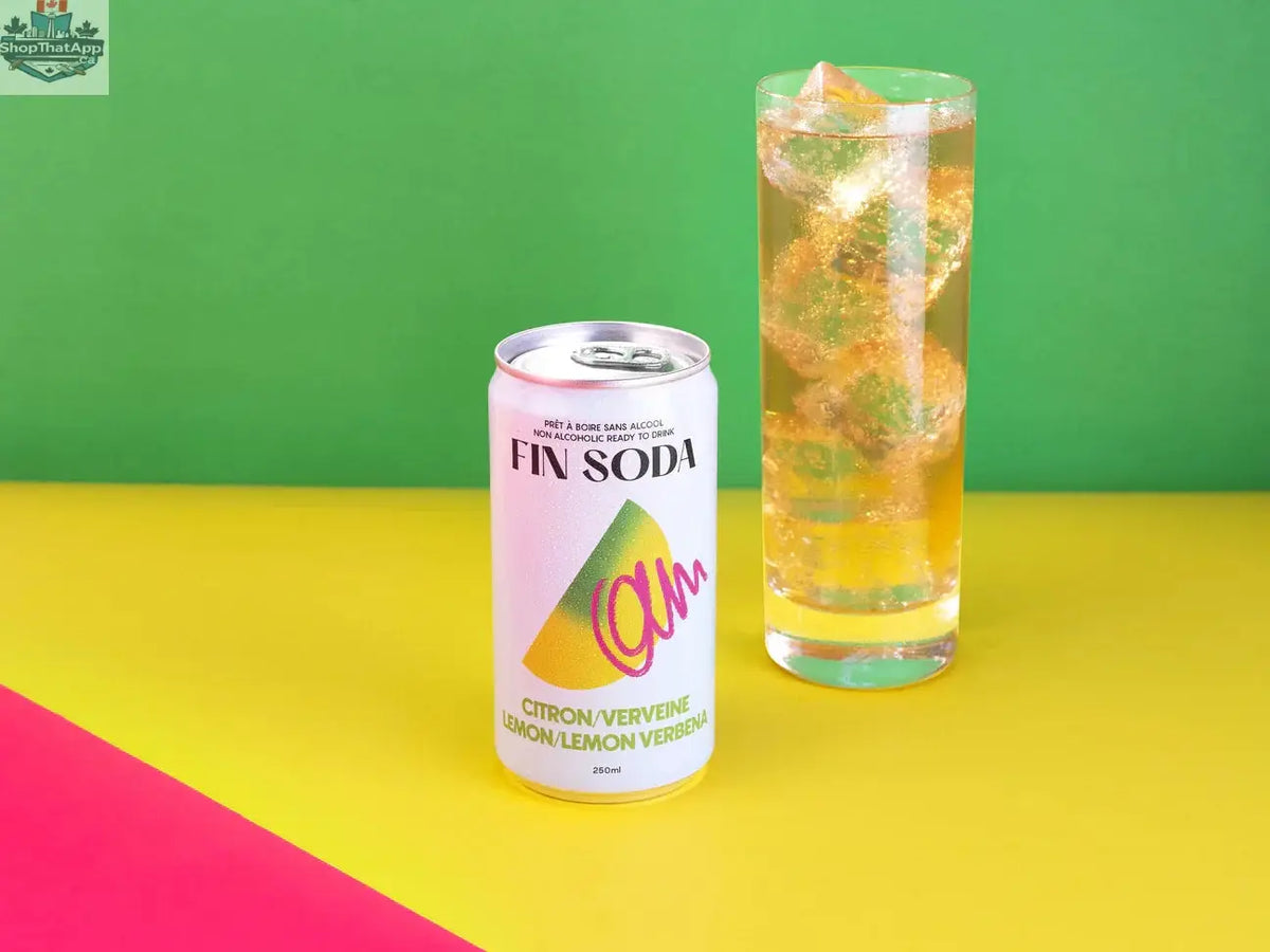 Fin Soda Lemon Verbena Collins - Refreshing Sparkling Beverage - Shopthatapp.ca