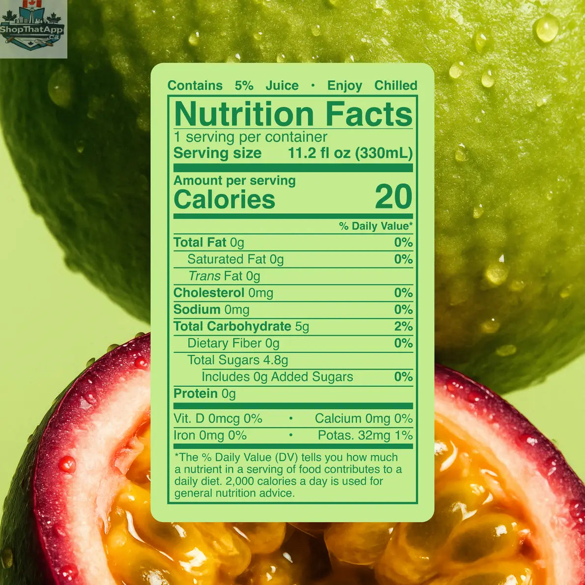 FLOJO Guava Passionfruit Drink - Refreshing Tropical Flavor - Shopthatapp.ca