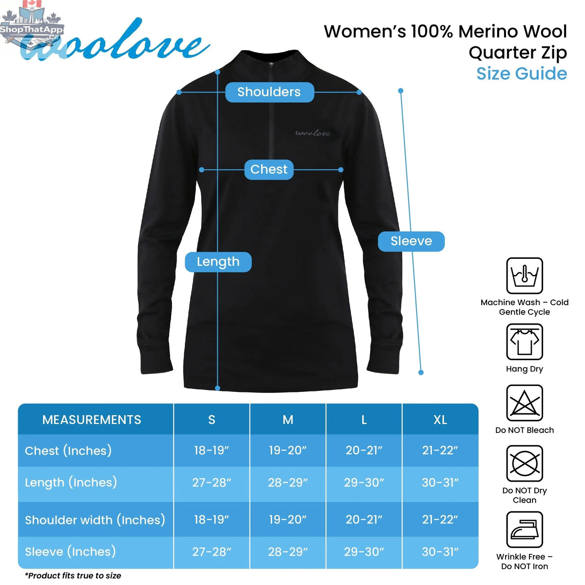 Women's Merino Wool 1/4 Zip Pullover — Midweight - Shopthatapp.ca