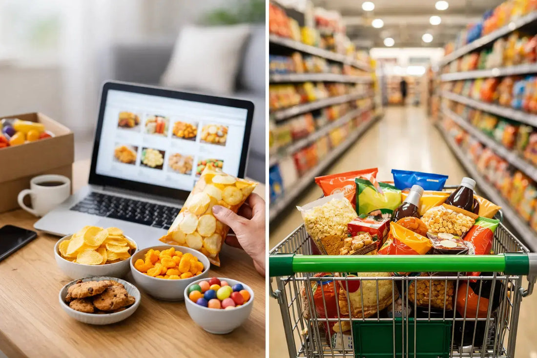 Online Snack Store vs Supermarket