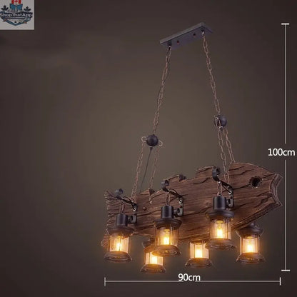 Bar American Chandelier Retro Chandelier Creative Lamp - Shopthatapp.ca