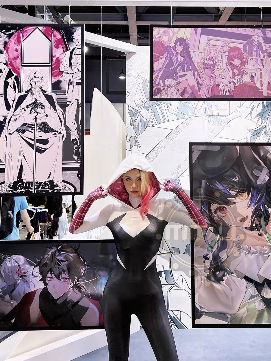 Super Hero Spider Gwen Cosplay Full Bodysuit Halloween Costume Zentai - Shopthatapp.ca