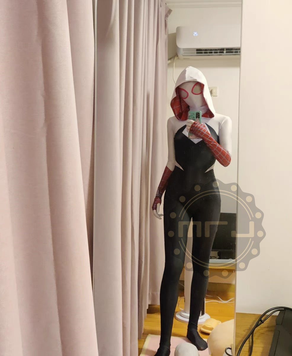 Super Hero Spider Gwen Cosplay Full Bodysuit Halloween Costume Zentai - Shopthatapp.ca