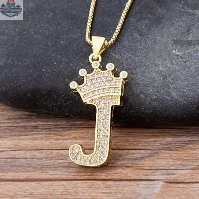 Letter Pendant with Chain - Gold - Shopthatapp.ca