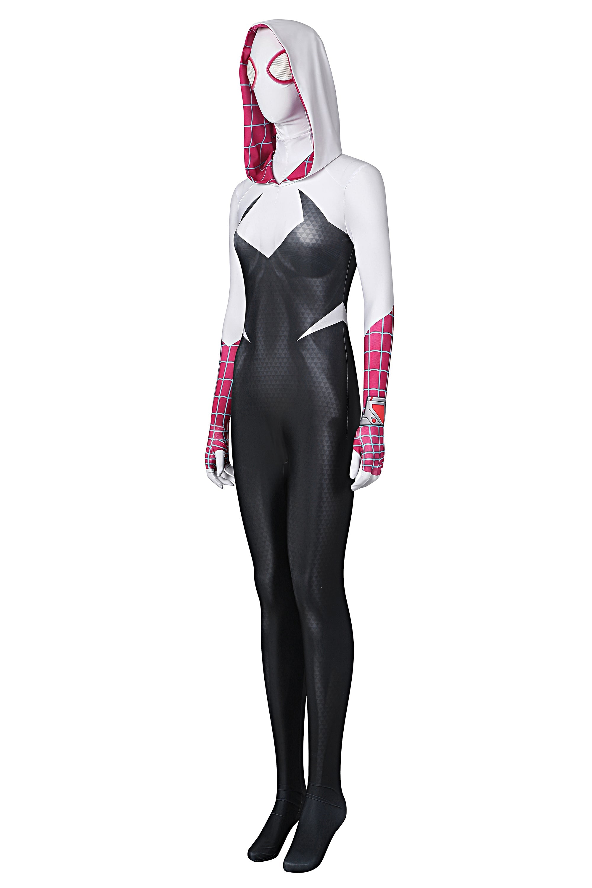 Super Hero Spider Gwen Cosplay Full Bodysuit Halloween Costume Zentai - Shopthatapp.ca