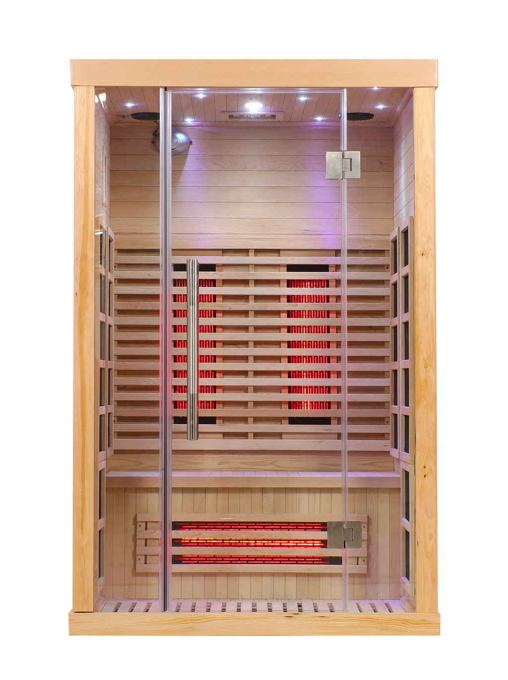 Blisspod | Venetian | Full Spectrum Indoor Premium Canadian Hemlock Low EMF Sauna | 10 Heaters | Chromotherapy & Reflexology | 2 Person - Www.Shopthatapp.ca