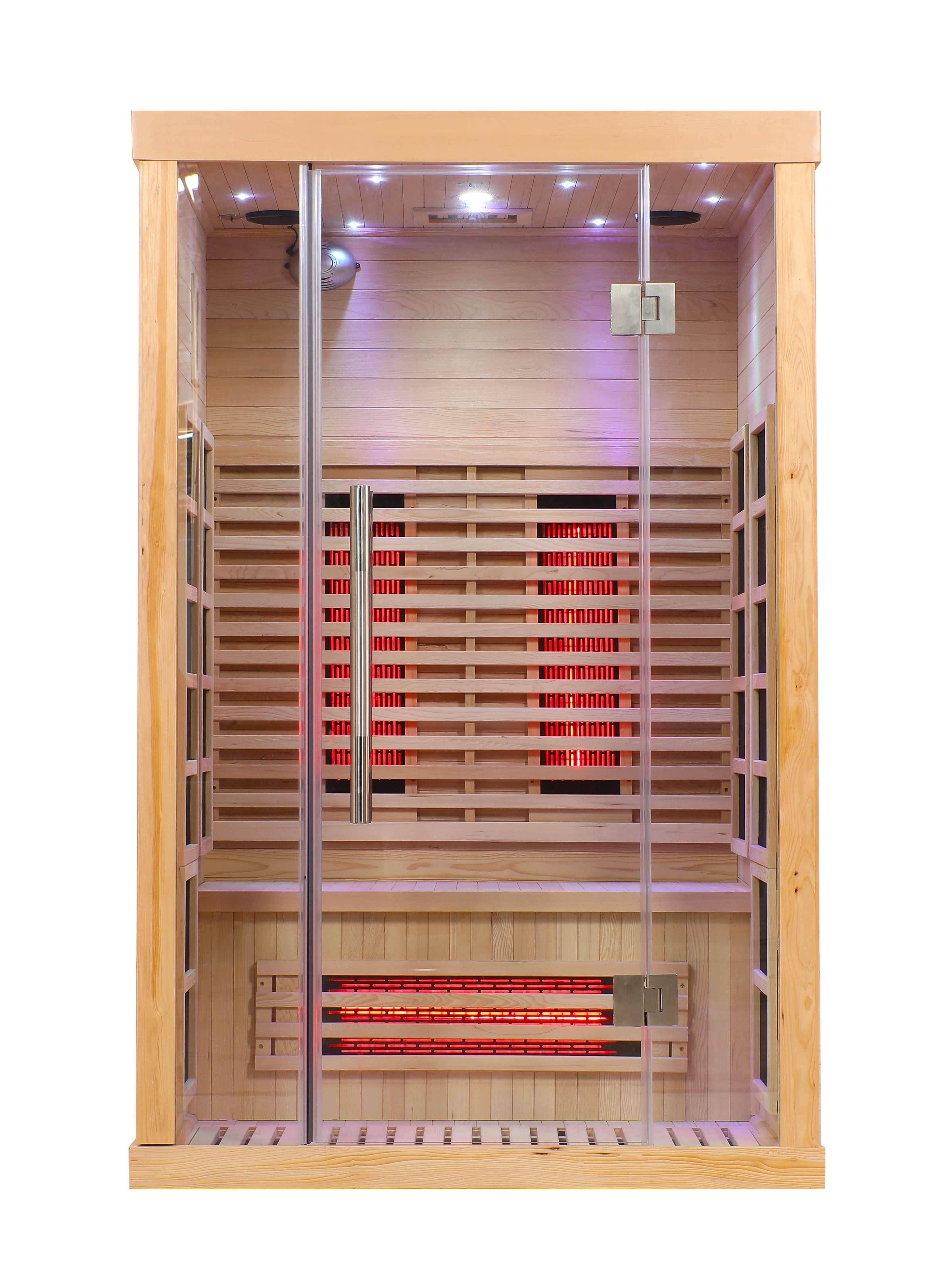 Blisspod | Venetian | Full Spectrum Indoor Premium Canadian Hemlock Low EMF Sauna | 10 Heaters | Chromotherapy & Reflexology | 2 Person - Www.Shopthatapp.ca